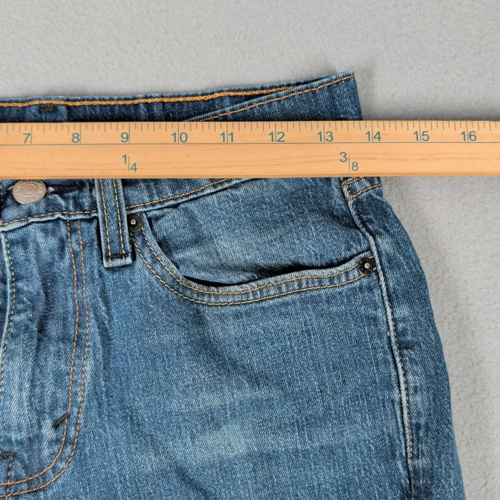 Levi's 512 Mens Jeans W28‎ L32 Blue Denim Straight Fit